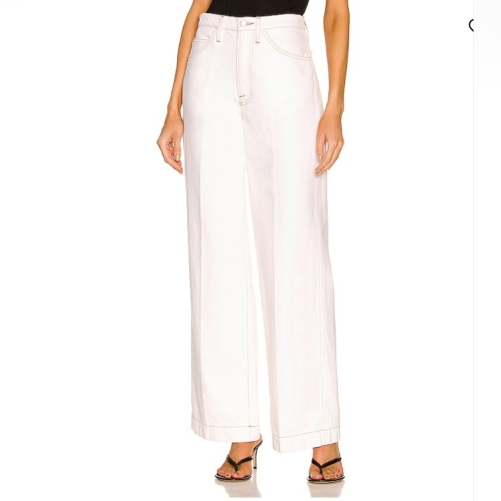 Frame Le Italien Wide Leg in Blanc